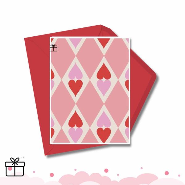 Hearts Personalized Valentine’s Lovers Greeting Card