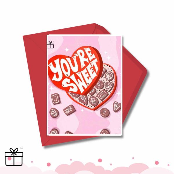 You’re Sweet Personalized Valentine’s Lovers Greeting Card