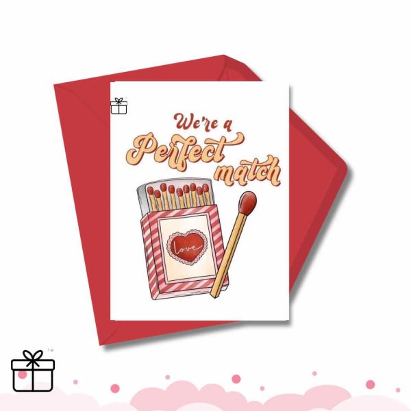 Perfect Match Personalized Valentine’s Lovers Greeting Card