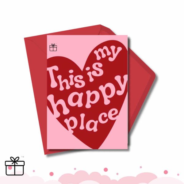 My Happy Place Personalized Valentine’s Lovers Greeting Card