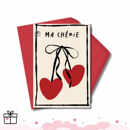 Ma Cherie Personalized Valentine’s Lovers Greeting Card