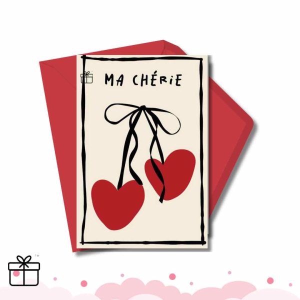 Ma Cherie Personalized Valentine’s Lovers Greeting Card