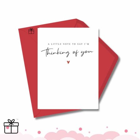 Thinking Of You Personalized Valentine’s Lovers Greeting Card