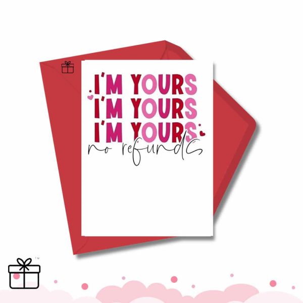 No Refunds Personalized Valentine’s Lovers Greeting Card
