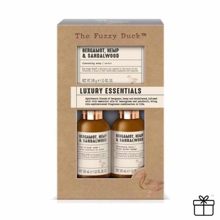 The Fuzzy Duck Bergamot, Hemp & Sandalwood Men's Luxury Essentials Gift Set