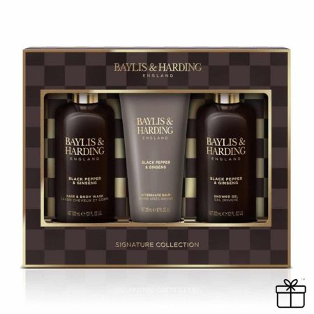 Black Pepper & Ginseng Men's Luxury Bathing Trio Gift Set