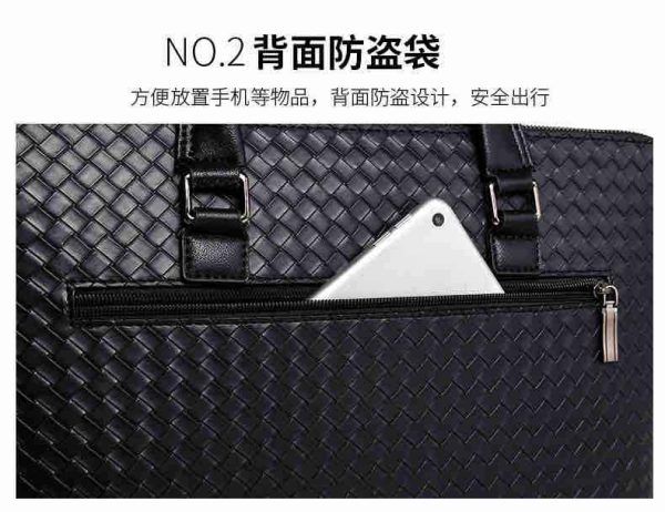 The Windsor Woven Handcrafted Luxe Laptop Bag - Image 4