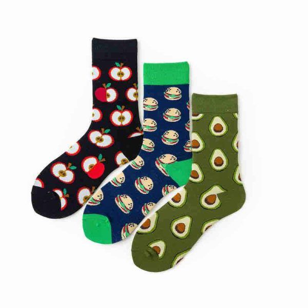 Colorful Cotton Men’s Fun-Themed Socks - Image 2