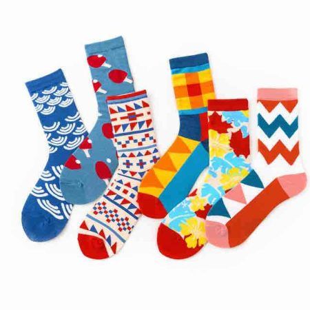 Colorful Cotton Men’s Fun-Themed Socks