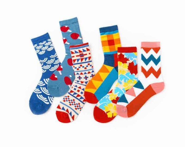 Colorful Cotton Men’s Fun-Themed Socks