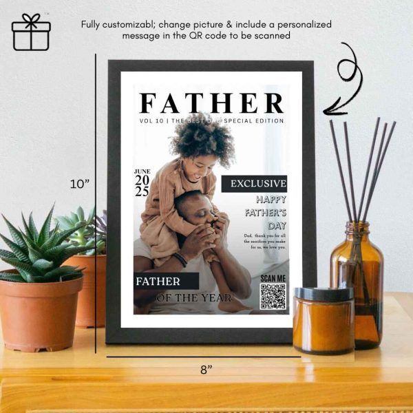 “Father of The Year” Custom 8x10 Magazine Cover Fram
