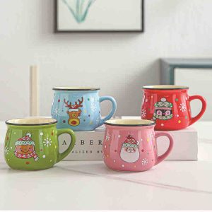 Vintage Christmas Ceramic Mini-Mugs