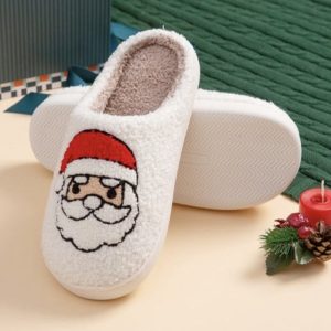 Santa Head Fleece Plush Slipper