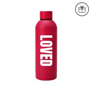"LOVED" Premium Red Thermal Flask