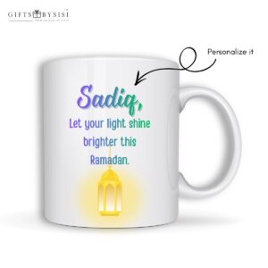 Personalized Start Your Day Islamic Sublimation White Mug