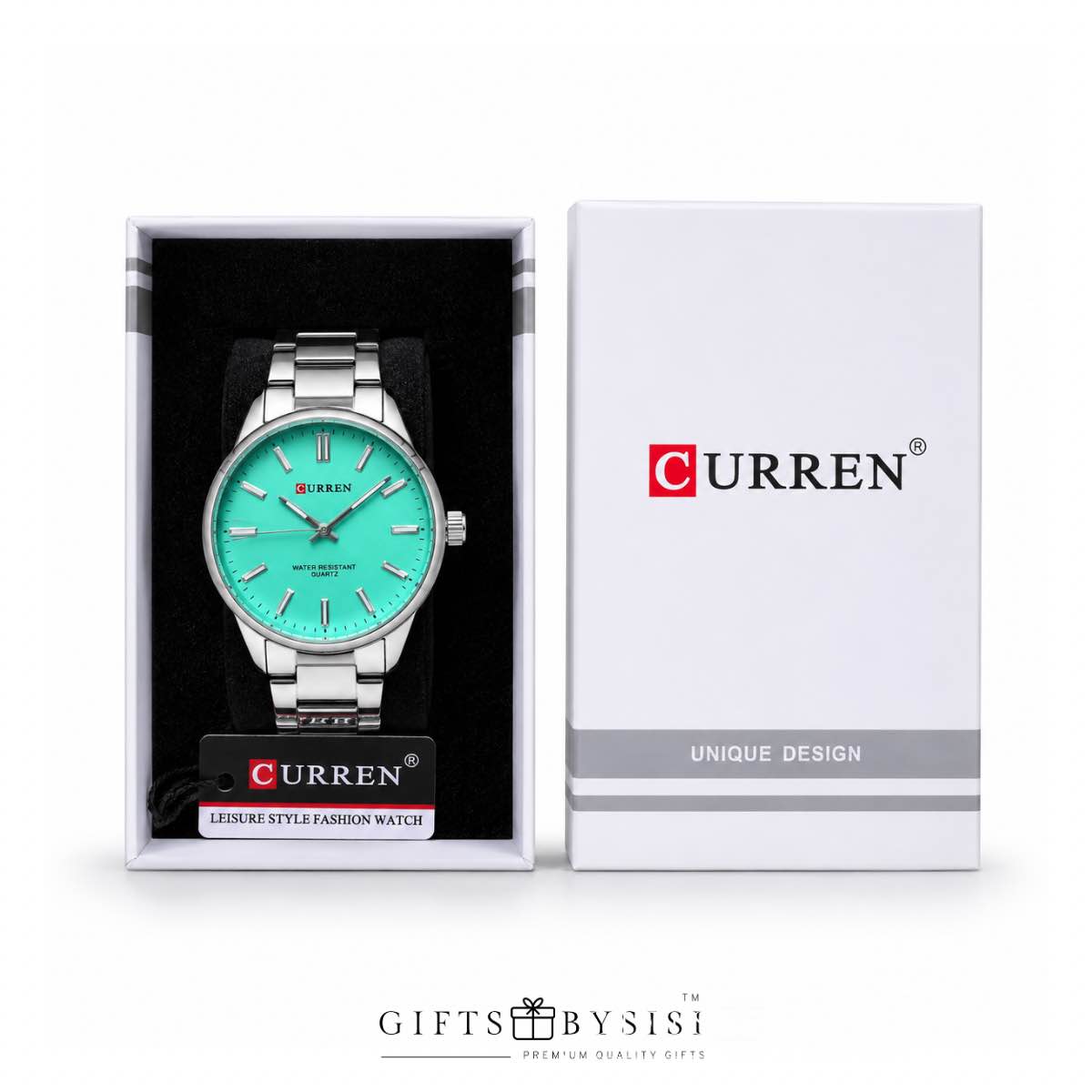 Curren Men’s Stainless Steel Watch – Executive Quartz Wristwatch Gift for Men