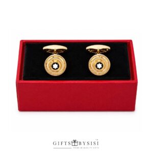 Luxury Mont Blanc Gold Designer Cufflinks for Men