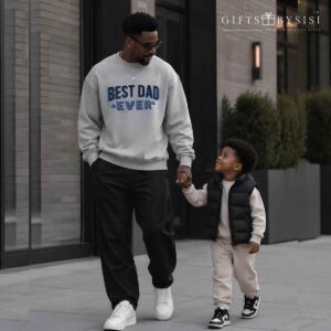 Best Dad Ever Grey Cotton Sweatshirt Gift Box