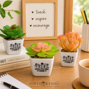 Helping Little Minds Grow Artificial Succulent Plant